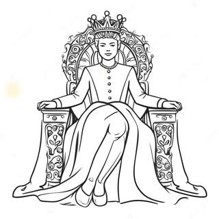 Korolevskaia Raskraska Korolevy Na Trone 77190-19877