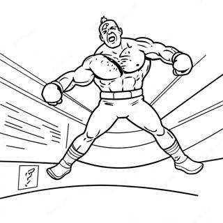 Zakhvatyvaiushchaia Raskraska Wwe Restlera Prygaiushchego Na Protivnika 77757-20309
