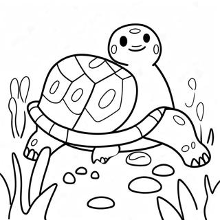 Raskraska Schastlivoi Cherepashki Plavaiushchei 7845-684