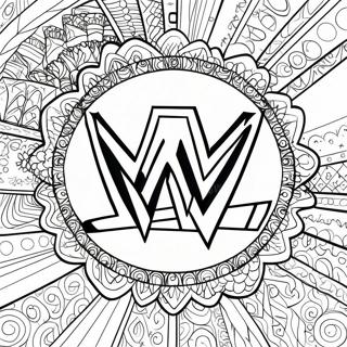 Logotip Wwe Na Raskraske 80055-22081
