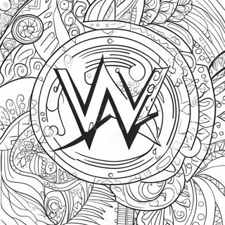 Logotip Wwe Na Raskraske 80055-22084