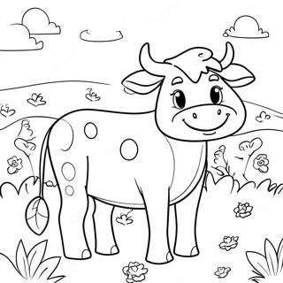 Igrivaia Klubnichnaia Korova Na Solnechnom Pole Raskraska 80312-22284