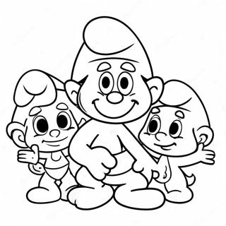 Raskraska S Schastlivoi Semei Smurfikov 80592-22497