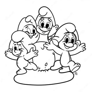 Raskraska S Schastlivoi Semei Smurfikov 80592-22498