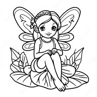 Zakoldovannaia Feia Sidiashchaia Na Liste Raskraska 8207-1619