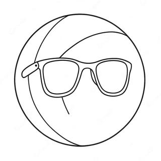 Pliazhnyi Miach V Solntsezashchitnykh Ochkakh Raskraska 82395 23934