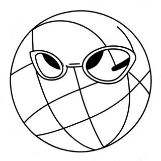 Pliazhnyi Miach V Solntsezashchitnykh Ochkakh Raskraska 82395 23936