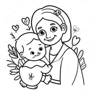 Krasivaia S Dnem Materi Babushka Raskraska 83292 24631