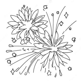 Raskraska Sverkaiushchikh Feierverkov V Nochnom Nebe 85160-26174