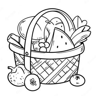 Tsvetnaia Korzina Dlia Piknika Raskraska 86674-27368