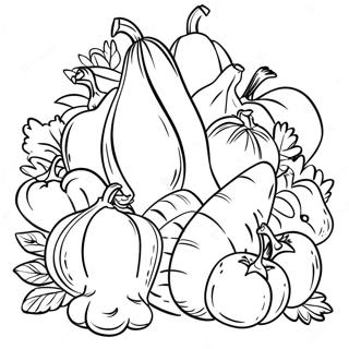 Rog Izobiliia Perepolnennyi Ovoshchami Raskraska 88598-29029