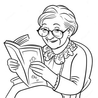 Babushka Chitaiushchaia Knigu Raskraska 90405 30426