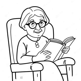 Babushka Chitaiushchaia Knigu Raskraska 90405 30427