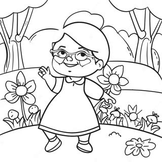 Igrivaia Babushka V Sadu Raskraska 90406-30431
