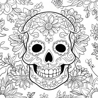 Raskraska Tsvetnogo Cherepa Dnia Mertvykh 90559-30544