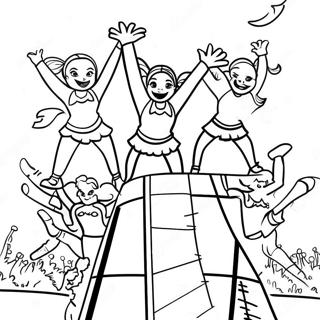 Raskraska Chirliderov Vypolniaiushchikh Triuki 91458 31311