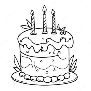 Elegantnyi Tort Na Den Rozhdeniia Raskraska 91991 31728