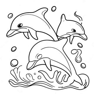 Igrivye Delfiny V Plavanii Raskraska 92327 31999