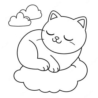 Anime Kot Spiashchii Na Oblake Raskraska 93691-33057