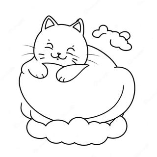 Anime Kot Spiashchii Na Oblake Raskraska 93691-33058