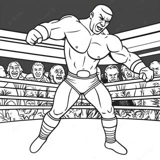 Raskraska Slozhnogo Wwe Restlera Prygaiushchego Na Sopernika V Gradatsiiakh Serogo 96311 35320