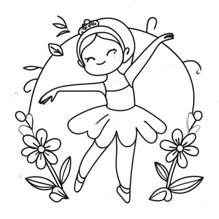 Ocharovatelnaia Balerina S Tsvetami Raskraska 96417-35410