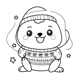 Raskraska Pompompurina V Prazdnichnom Svitere 96571-35532