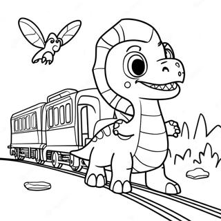 Iarkoe Prikliuchenie Poezda Dinozavrov Raskraska 98906-37637
