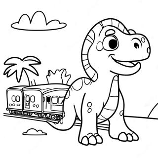 Iarkoe Prikliuchenie Poezda Dinozavrov Raskraska 98906-37638