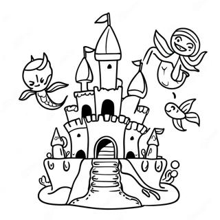 Raskraska Fantaziinogo Peschanogo Zamka S Rusalkami 99086 37786