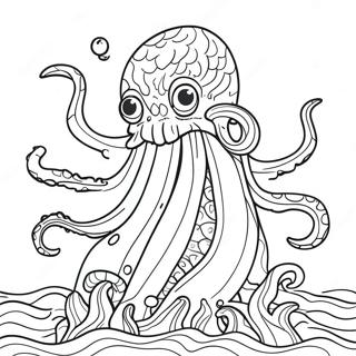 Raskraska Velichestvennyi Kraken Voskhodiashchii Iz Okeana 99163-37844