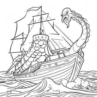 Raskraska Raziarennyi Kraken Obvivaiushchii Korabl 99164-37845