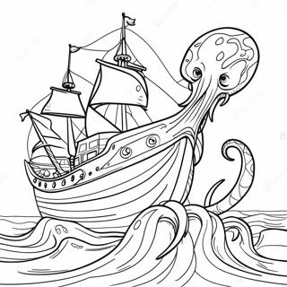 Raskraska Raziarennyi Kraken Obvivaiushchii Korabl 99164 37846