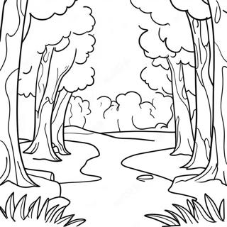 Raskraska Solnechnogo Peizazha S Dereviami 99293-37946