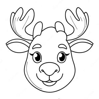 Prekrasnyi Severnyi Olen S Krasnym Nosom Dlia Raskraski 99500-38109