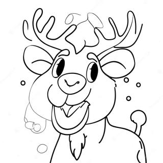 Prekrasnyi Severnyi Olen S Krasnym Nosom Dlia Raskraski 99500-38110